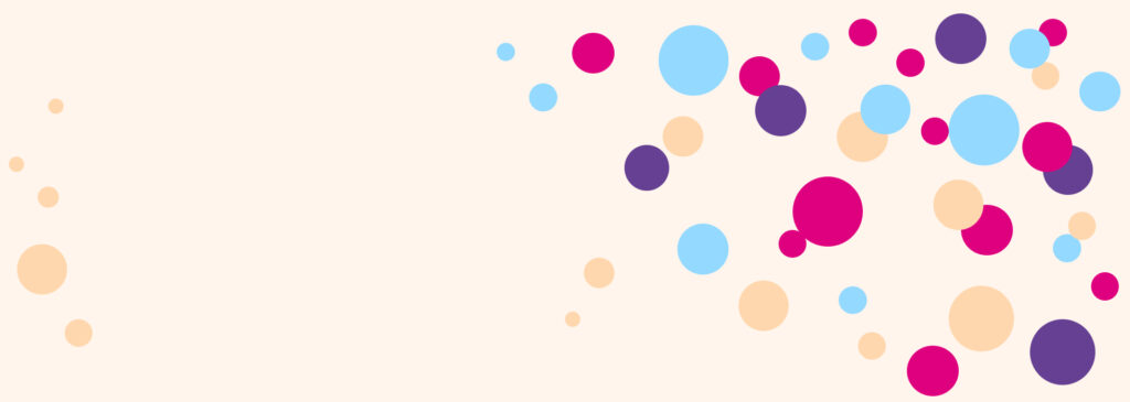 Ein Headerbild mit buntem Konfettimuster