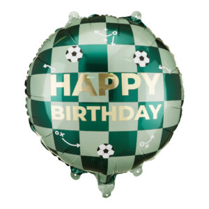 Happy Birthday Folienballon mit Fußballmuster