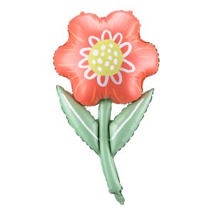 Folienballon Blume rot