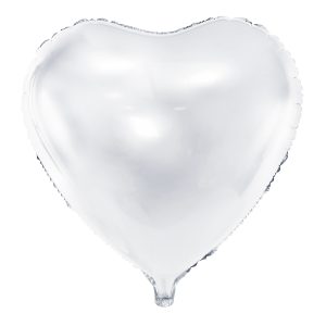 Folienballon Herz weiß