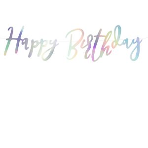 Banner Happy Birthday, schillernd