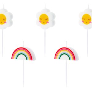 Kerzen Gänseblümchen Regenbogen