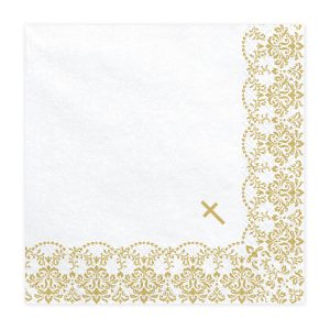 Servietten mit Ornament für Hochzeit / Taufe / Kommunion